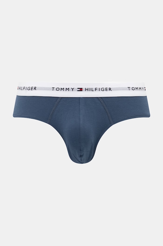 Tommy Hilfiger slipy pánske bavlnené s elastanom 3-pak modrá UM0UM03875