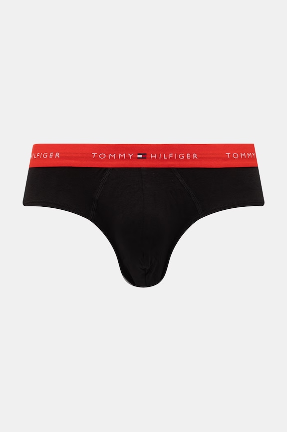 Tommy Hilfiger slipy pánske bavlnené s elastanom 3-pak UM0UM03876 čierna SS26