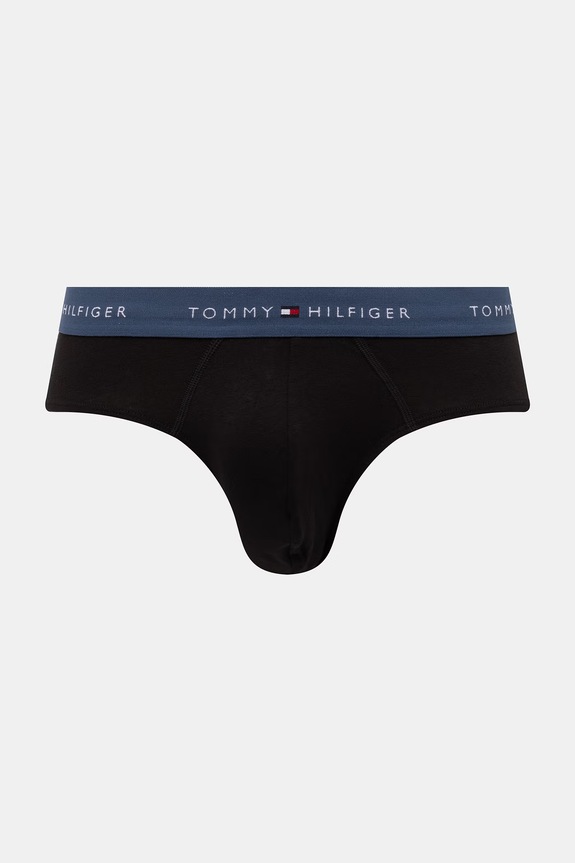 Tommy Hilfiger slipy pánske bavlnené s elastanom 3-pak čierna UM0UM03876