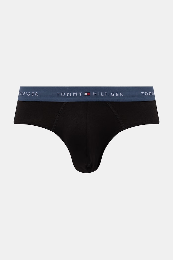 Tommy Hilfiger slipy pánske bavlnené s elastanom 3-pak čierna UM0UM03876