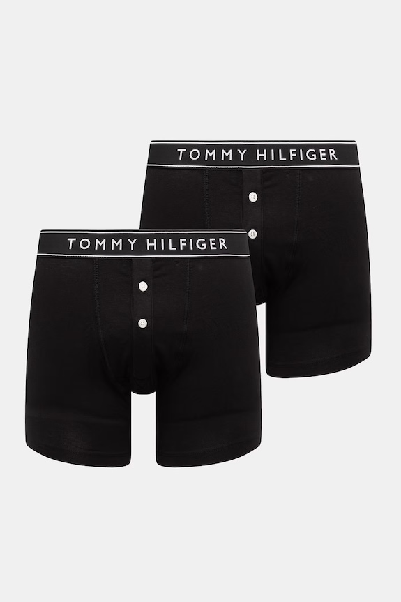 Tommy Hilfiger boxerky pánske bavlnené s elastanom 2-pak čierna UM0UM03879
