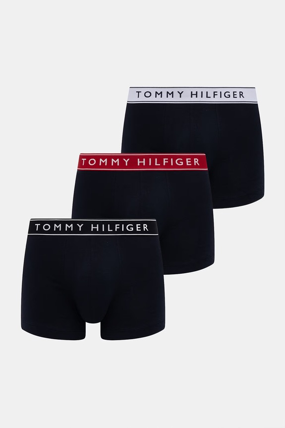 Tommy Hilfiger boxerky pánske s bavlnou 3-pak čierna UM0UM03881