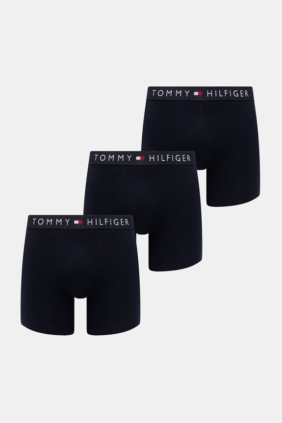 Tommy Hilfiger boxeri bărbați din bumbac cu elastan pachet de 3 bleumarin UM0UM03883