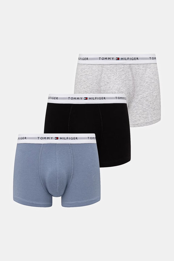 Tommy Hilfiger boxeri bărbați din bumbac cu elastan pachet de 3 albastru UM0UM03889