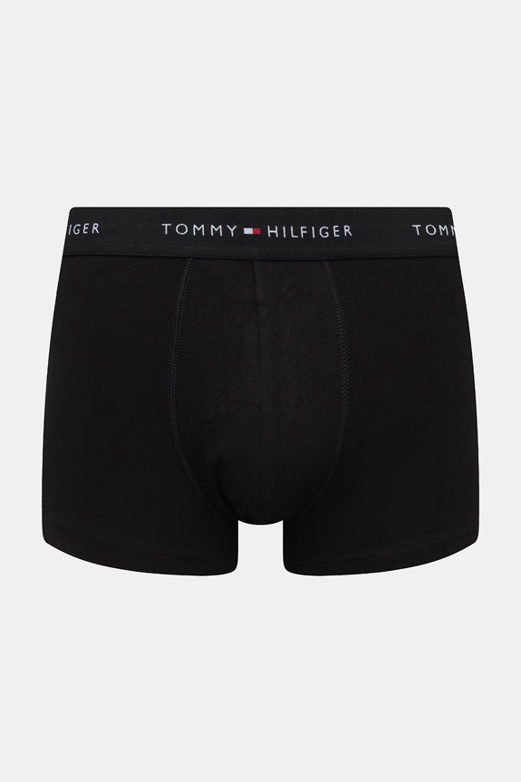 Tommy Hilfiger Boxeri bărbați din bumbac cu elastan pachet de 3 negru UM0UM03890