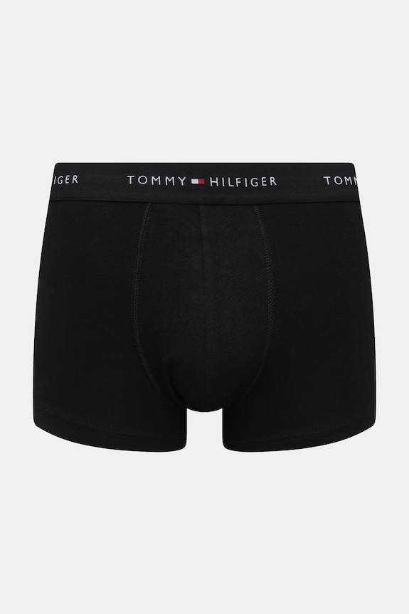 Tommy Hilfiger Boxeri bărbați din bumbac cu elastan pachet de 3 negru UM0UM03890