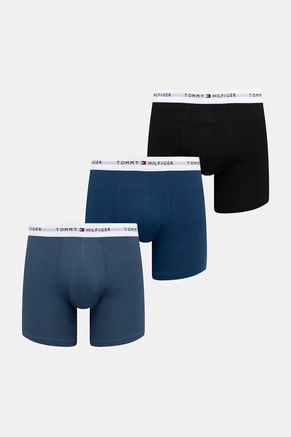 Tommy Hilfiger boxeri pentru bărbați, cu bumbac pachet de 3 bleumarin UM0UM03892