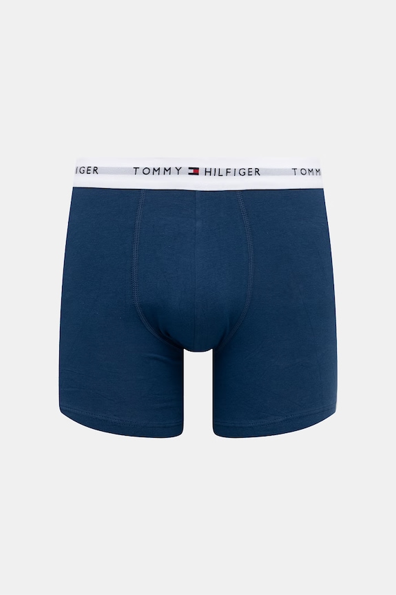 Îmbrăcăminte Tommy Hilfiger boxeri pentru bărbați, cu bumbac pachet de 3 UM0UM03892 bleumarin