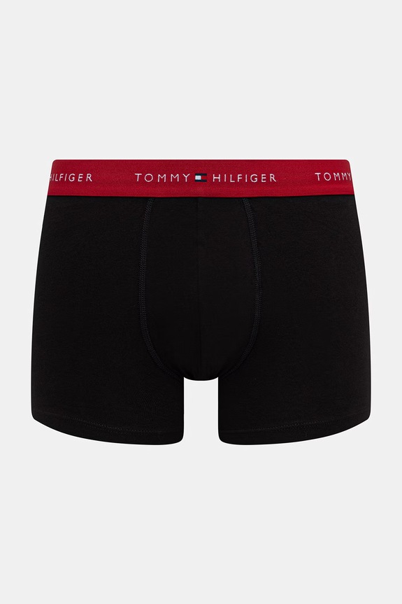 Tommy Hilfiger priliehavé boxerky pánske bavlnené s elastanom 5-pak čierna UM0UM03893