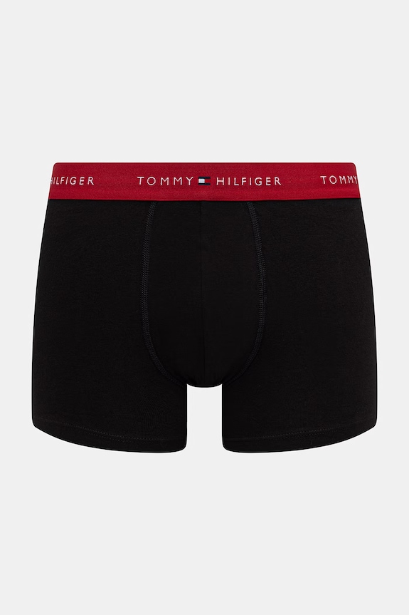 Tommy Hilfiger priliehavé boxerky pánske bavlnené s elastanom 5-pak čierna UM0UM03893