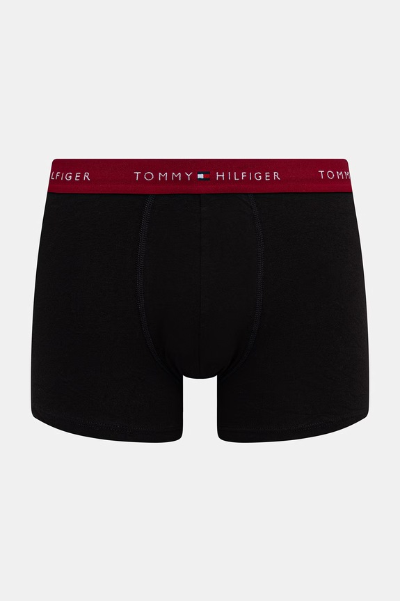 Tommy Hilfiger priliehavé boxerky pánske bavlnené s elastanom 5-pak UM0UM03893 čierna