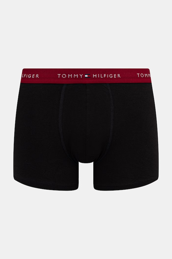 Tommy Hilfiger priliehavé boxerky pánske bavlnené s elastanom 5-pak UM0UM03893 čierna