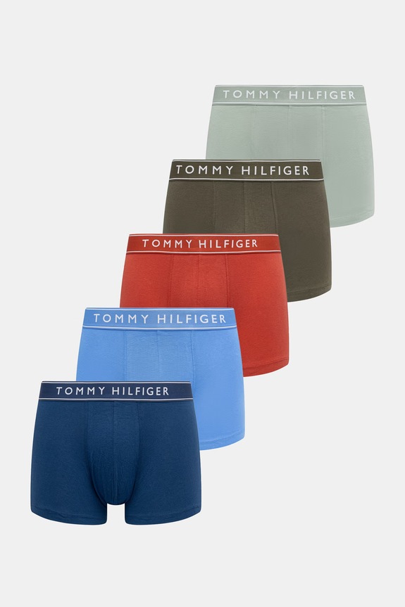 Tommy Hilfiger εφαρμοστά μποξεράκια ανδρικά βαμβάκι με ελαστάν 5-pack μπλε UM0UM03906