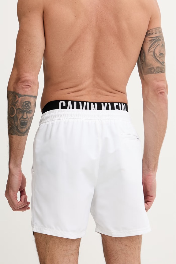 Oblečenie Calvin Klein plavecké šortky pánske LV00N61015 biela