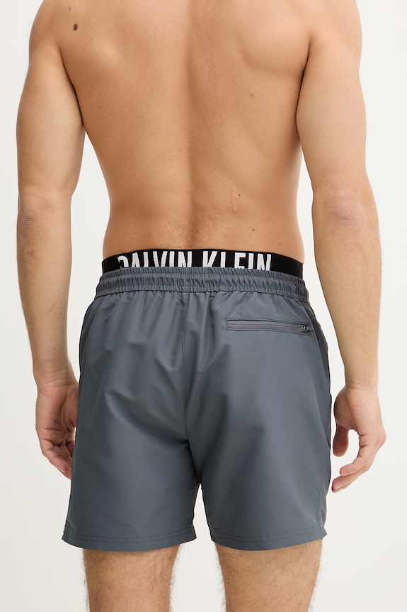 Oblečenie Calvin Klein plavecké šortky pánske LV00N61015 sivá