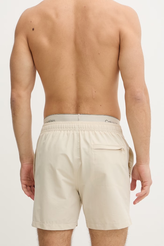 Oblečenie Calvin Klein plavecké šortky pánske LV00N61017 béžová