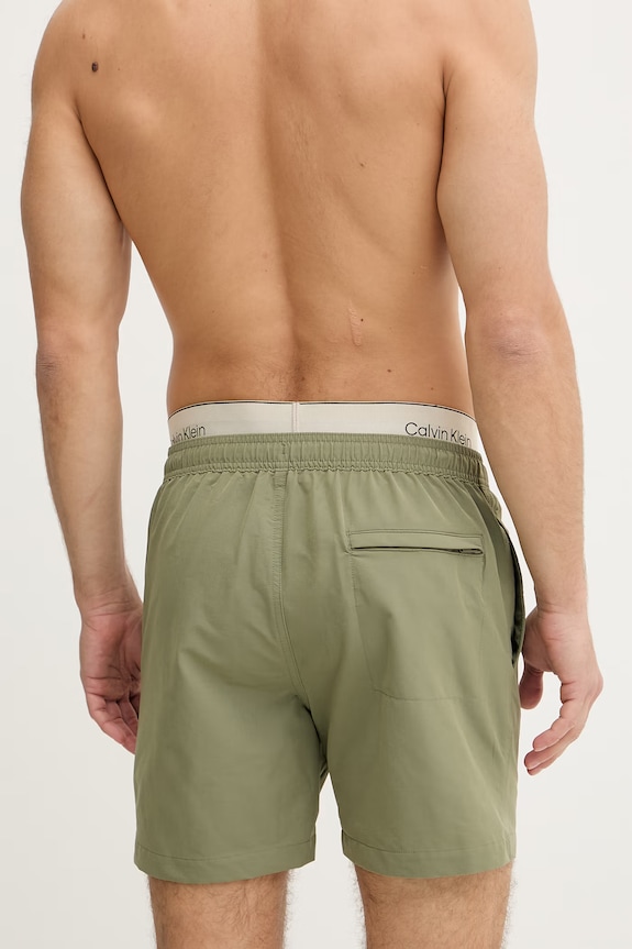 Oblečenie Calvin Klein plavecké šortky pánske LV00N61017 zelená