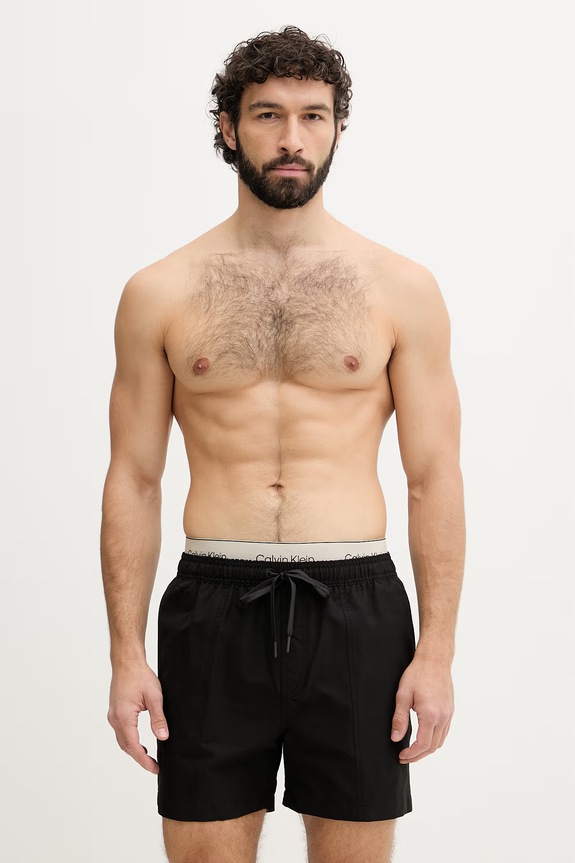Calvin Klein plavecké šortky pánske čierna LV00N61017