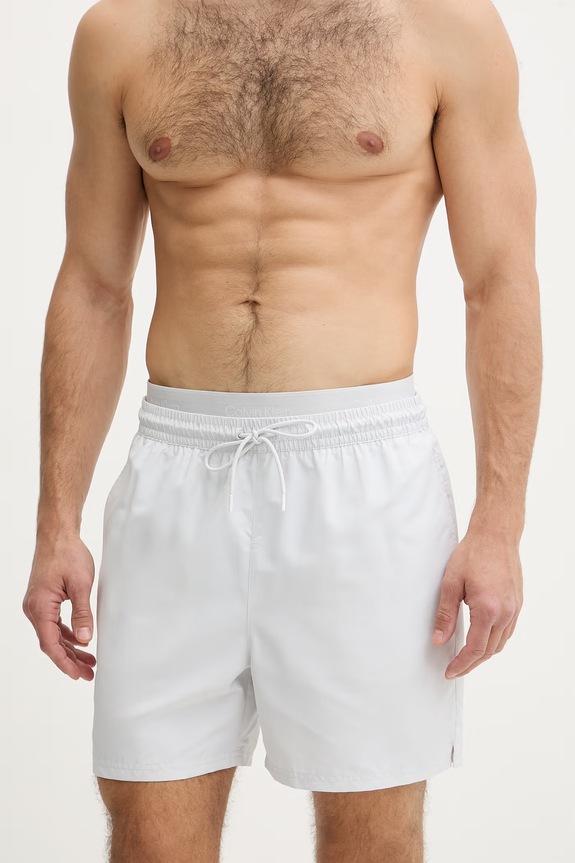 Calvin Klein plavecké šortky pánske LV00N61023 sivá SS26