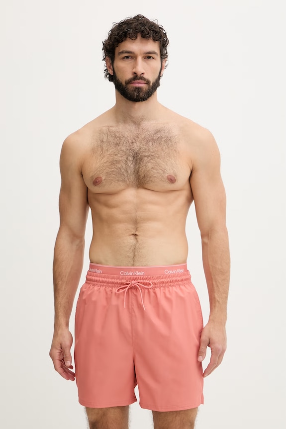 Calvin Klein plavecké šortky pánske oranžová LV00N61023