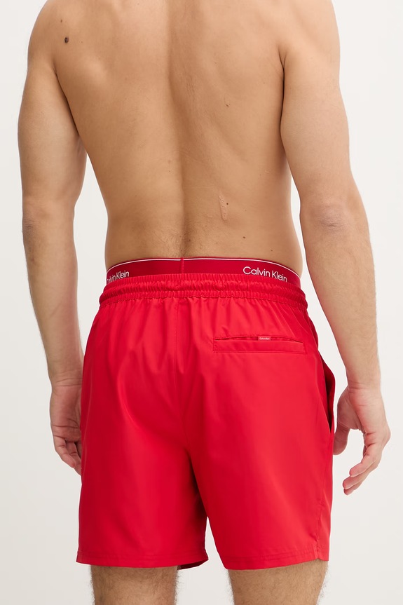 Oblečenie Calvin Klein plavecké šortky pánske LV00N61023 červená