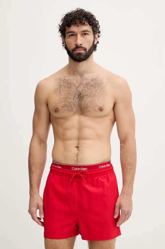 Calvin Klein pantaloni scurți de baie pentru bărbați rosu LV00N61024