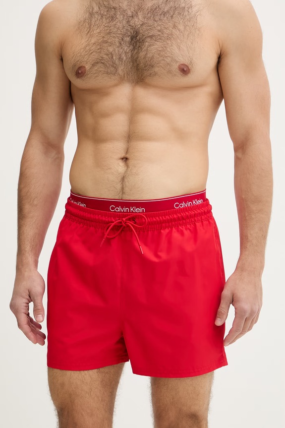 Calvin Klein pantaloni scurți de baie pentru bărbați LV00N61024 rosu SS26