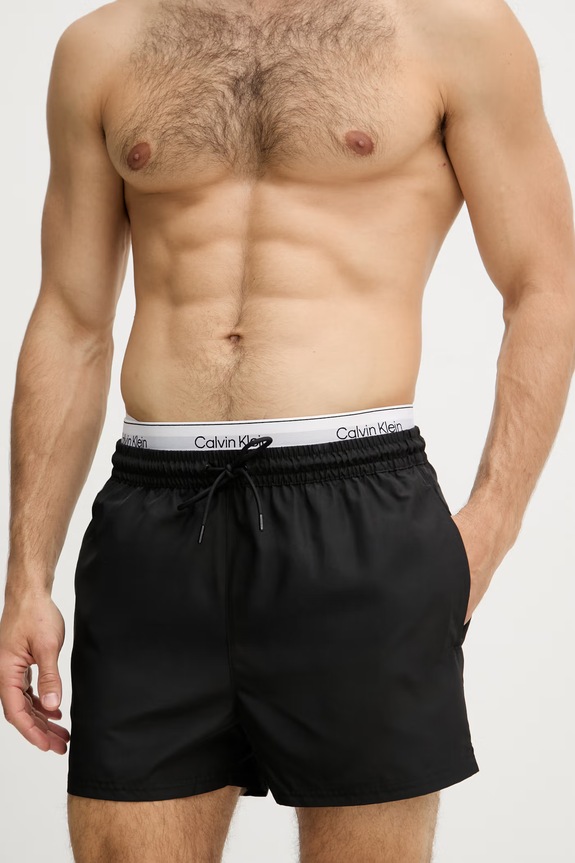Calvin Klein szorty kąpielowe męskie LV00N61024 czarny SS26