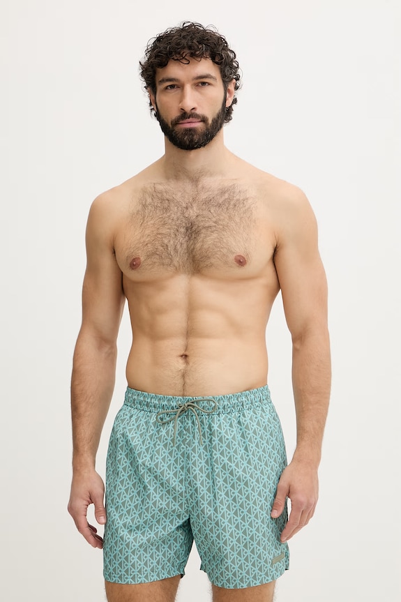 Calvin Klein pantaloni scurți de baie bărbați verde LV00N61027