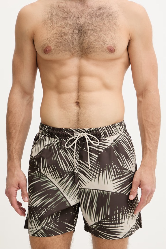Calvin Klein pantaloni scurți de baie bărbați LV00N61027 maro SS26