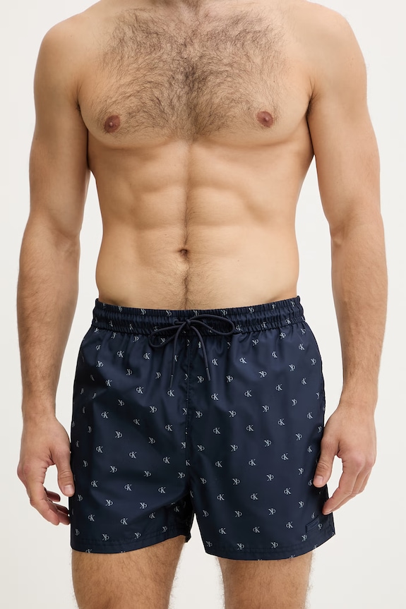 Calvin Klein plavecké šortky pánske LV00N61028 tmavomodrá SS26