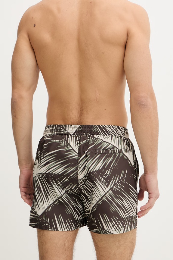 Oblečenie Calvin Klein plavecké šortky pánske LV00N61028 hnedá