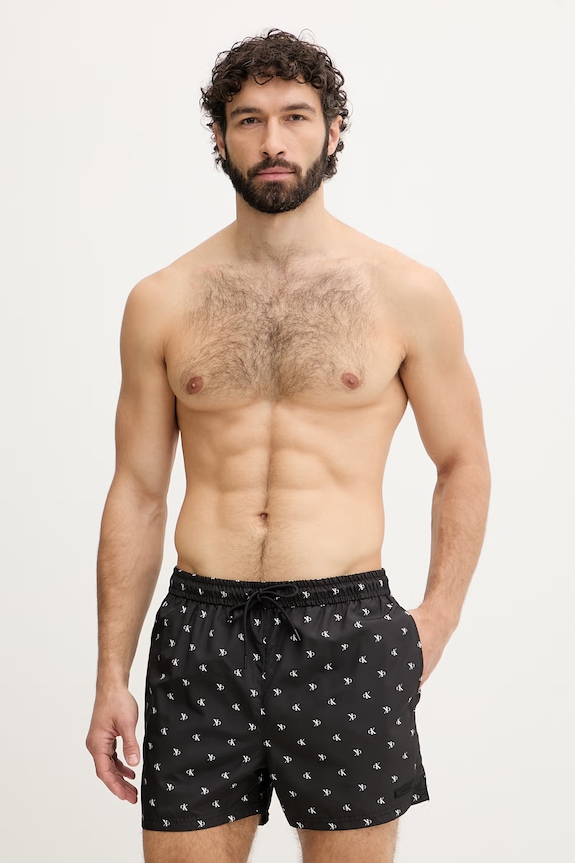 Calvin Klein plavecké šortky pánske čierna LV00N61028
