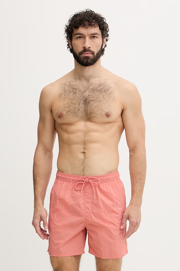 Calvin Klein plavecké šortky pánske oranžová LV00N61029