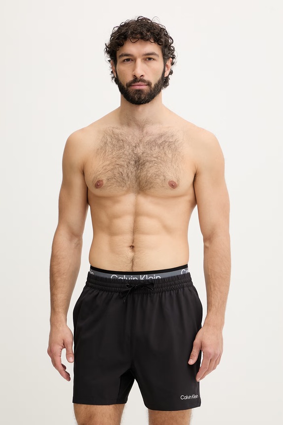 Calvin Klein plavecké šortky pánske čierna LV00N61036