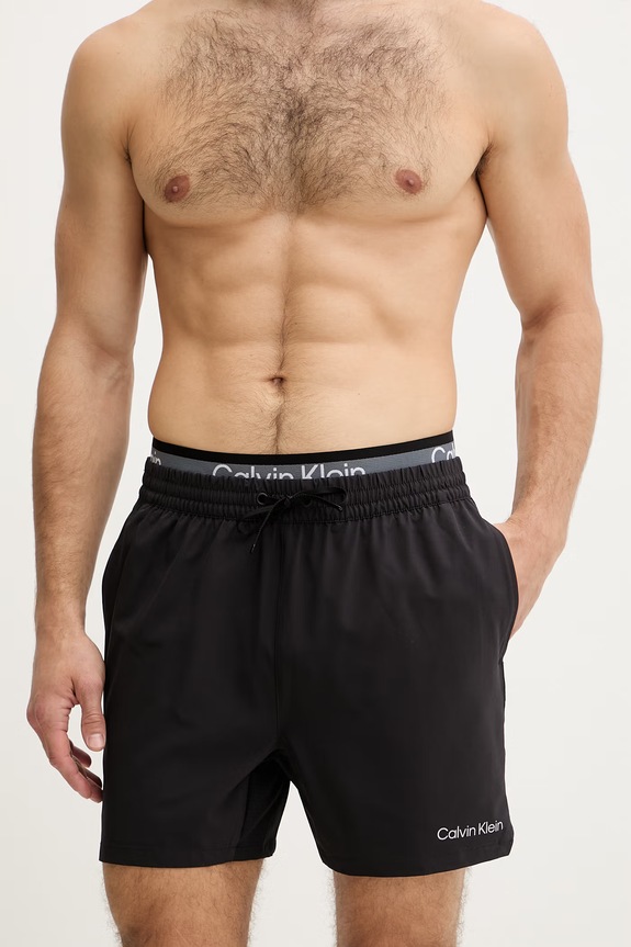 Calvin Klein plavecké šortky pánske LV00N61036 čierna SS26