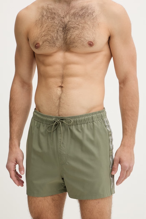 Calvin Klein pantaloni scurți de baie bărbați LV00N61039 verde SS26