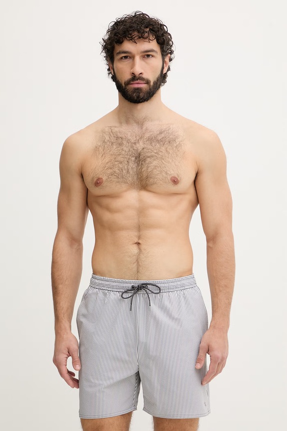 Calvin Klein plavecké šortky pánske sivá LV00N61040