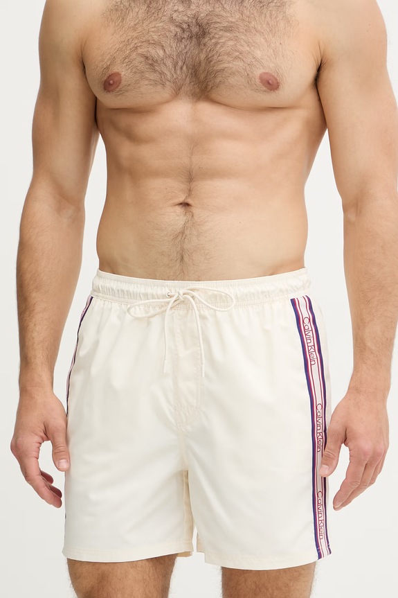 Calvin Klein σορτς μαγιό Ανδρικά LV00N61042 μπεζ SS26