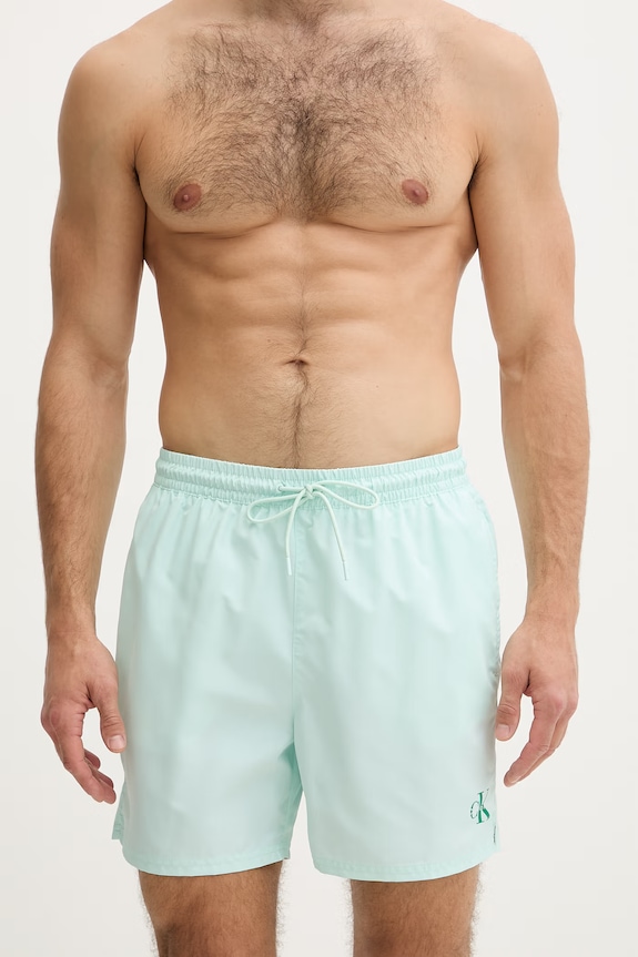 Calvin Klein Plavecké šortky pánske LV00N61045 tyrkysová SS26