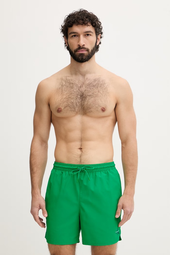 Calvin Klein plavecké šortky pánske zelená LV00N61045