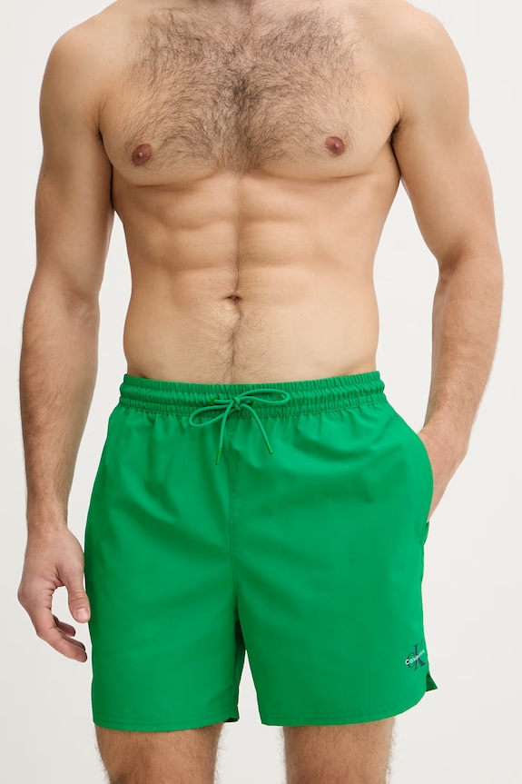 Calvin Klein plavecké šortky pánske LV00N61045 zelená SS26