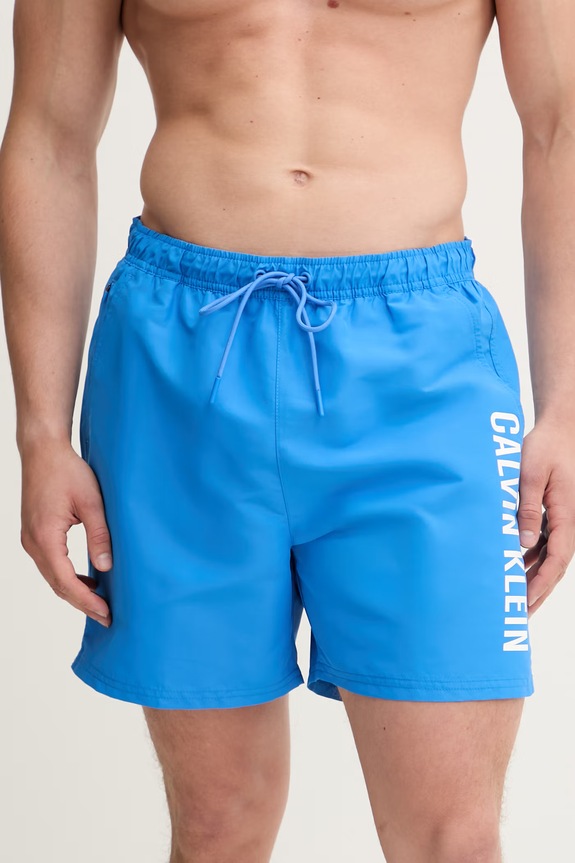 Calvin Klein Kopalne kratke hlače moške LV00N61047 modra SS26
