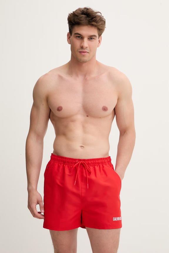 Calvin Klein kopalne kratke hlače moške rdeča LV00N61048
