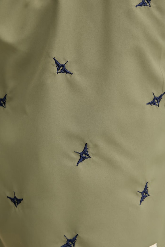 Aeronautica Militare plavkové šortky pánske zelená BW0232UCT04317