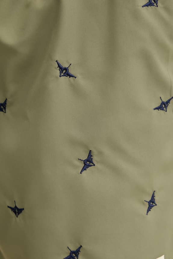 Aeronautica Militare plavkové šortky pánske zelená BW0232UCT04317