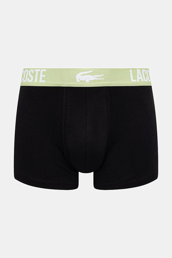 Odzież Lacoste bokserki dopasowane męskie bawełniane z elastanem 5-pack 5H9305 czarny