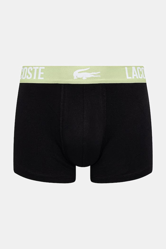 Odzież Lacoste bokserki dopasowane męskie bawełniane z elastanem 5-pack 5H9305 czarny