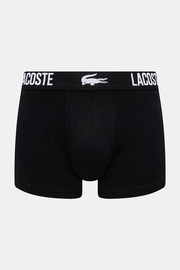 Lacoste bokserki dopasowane męskie bawełniane z elastanem 5-pack czarny 5H9305