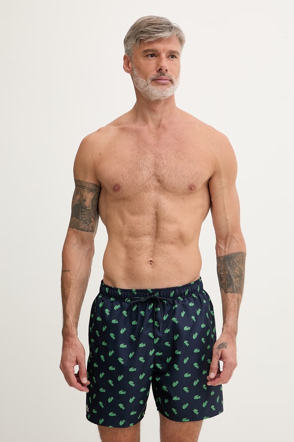 Lacoste pantaloni scurți de baie pentru bărbați bleumarin MH1851